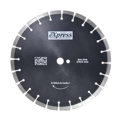 ΔΙΣΚΟΣ ΚΟΠΗΣ ΜΠΕΤΟΝ &amp; ΑΣΦΑΛΤΟΥ Φ 350x25.4mm HEAVY DUTY - 603015 - EXPRESS