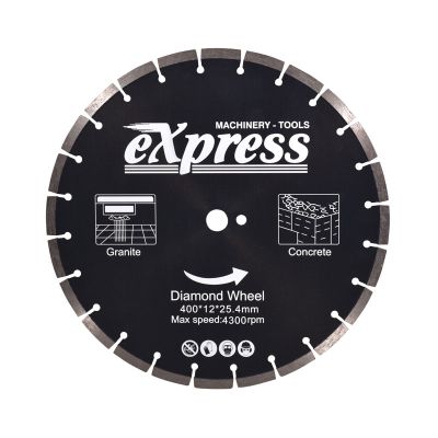 ΔΙΣΚΟΣ ΚΟΠΗΣ ΓΙΑ ΜΠΕΤΟΝ ΚΑΙ ΓΡΑΝΙΤΗΦ 400x12x25,4x4mm - 4300rpm - 603033 - EXPRESS